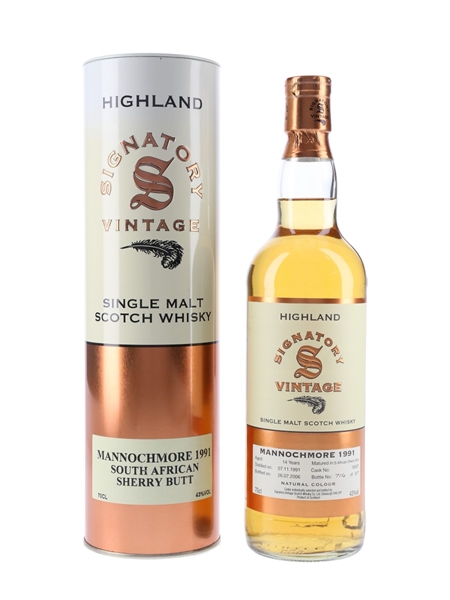 Mannochmore 1991 14 Year Old Cask 16597 Bottled 2006 - Signatory Vintage 70cl / 43%