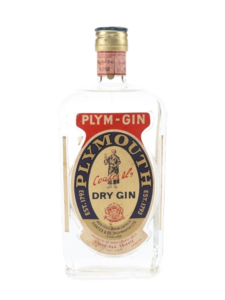 Coates & Co. Plym Gin Bottled 1960s - Stock 75cl / 46%