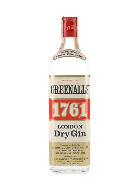 Greenall's 1761 Bottled 1960s - Angelini 75cl / 43%