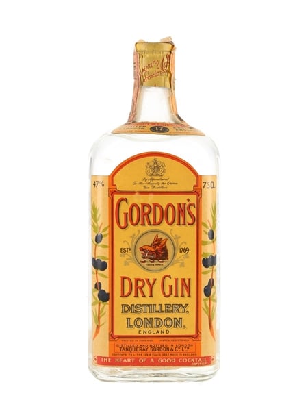 Gordon's Dry Gin Spring Cap Bottled 1950s - Paissa 75cl / 47%