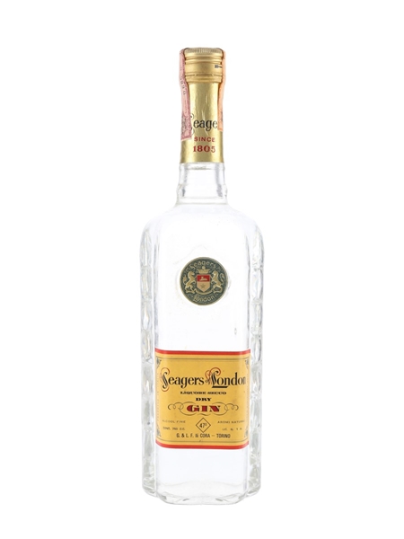 Seagers Of London Dry Gin Bottled 1960s - Cora 75cl / 47%