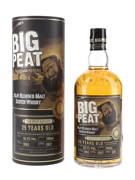 Big Peat 1992 25 Year Old The Gold Edition Bottled 2017 - Signed Bottle 70cl / 52.1%