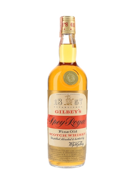 Gilbey's Spey Royal Bottled 1960s - Cinzano 75cl / 43%