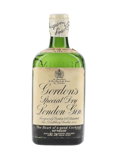 Gordon's Special Dry London Gin Spring Cap Bottled 1950s 37.5cl / 40%