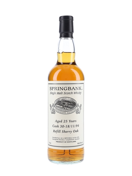 Springbank 1994 25 Year Old Private Single Cask 30 Bottled 2020 70cl / 46.6%