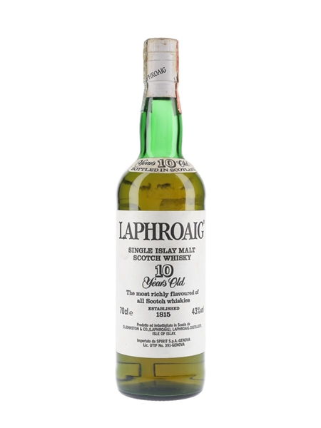 Laphroaig 10 Year Old Bottled 1990s - Pre Royal Warrant 70cl / 43%