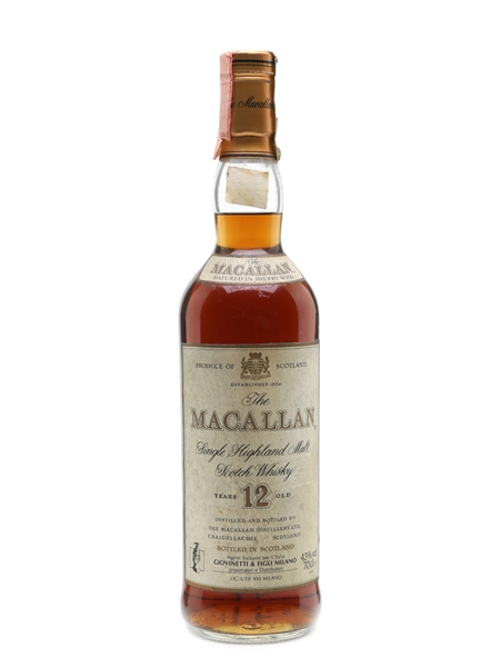 Macallan 12 Year Old Bottled 1980s 70cl / 43%