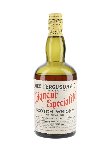 Alex Ferguson & Co Liqueur Specialite Scotch Whisky Bottled 1930s 75cl