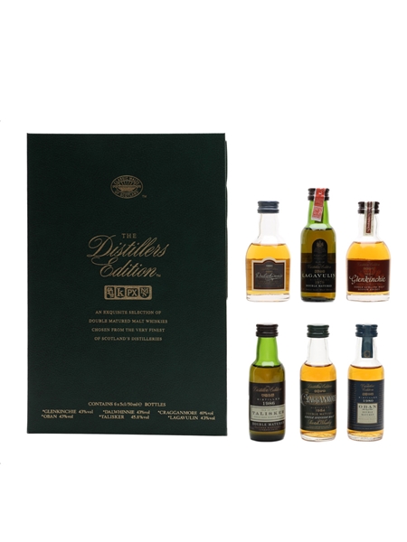 Classic Malts Distillers Edition Set Dalwhinnie 1980, Lagavulin 1979, Glenkinchie 1986, Talisker 1986, Cragganmore 1984 & Oban 1980 6 x 5cl