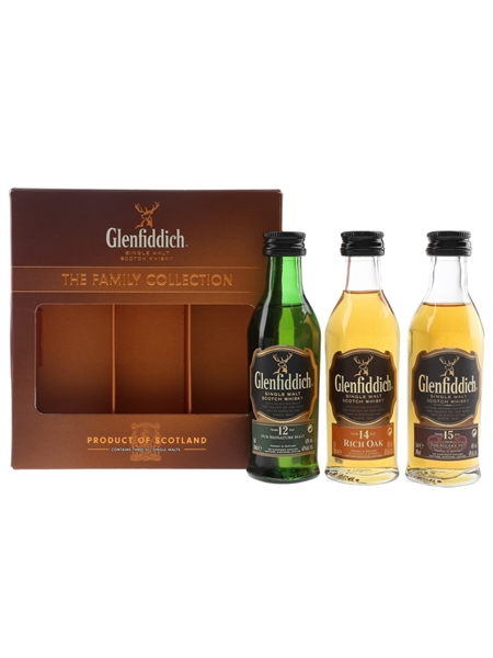 Glenfiddich Family Collection 12, 14 & 15 Year Old 3 x 5cl / 40%