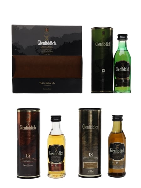 Glenfiddich Single Malt Collection 12, 15 & 18 Year Old 3 x 5cl / 40%