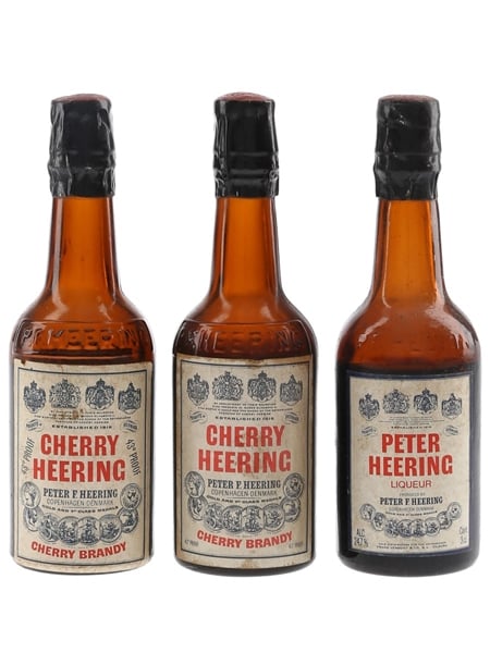 Peter Heering & Cherry Heering Liqueurs Bottled 1950s-1960s 2 x 5cl / 24.5%