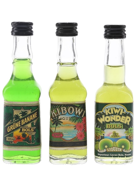 Bols Green Banana & Kiwi Liqueurs  3 x 4cl