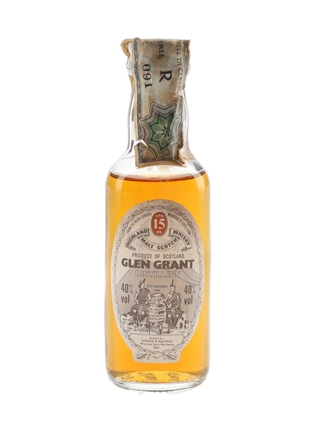 Glen Grant 15 Year Old Bottled 1990s - Gordon & MacPhail 5cl / 40%