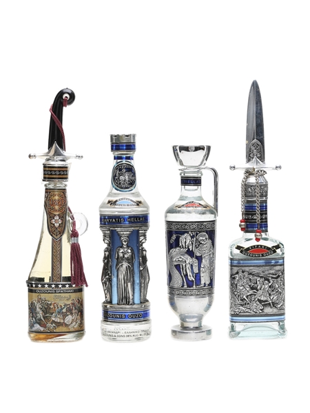 Ouzounis Ouzo Decorative Miniatures 3.5cl & 3 x 5cl