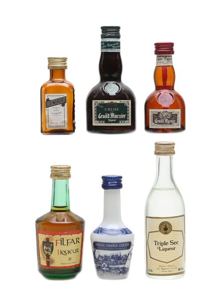 Orange Liqueur Miniatures Incl. Cointreau & Grand Marnier 2.5cl, 2 x 3cl & 3 x 5cl