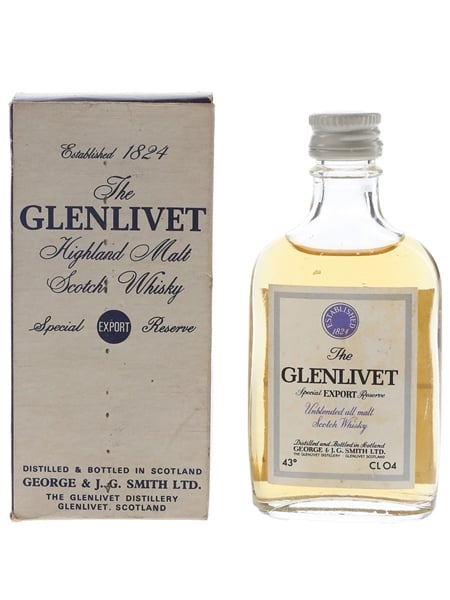 Glenlivet Special Export Reserve Bottled 1960s - Baretto Import 4cl / 43%