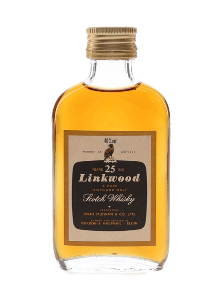 Linkwood 25 Year Old Bottled 1980s - Gordon & MacPhail 5cl / 40%