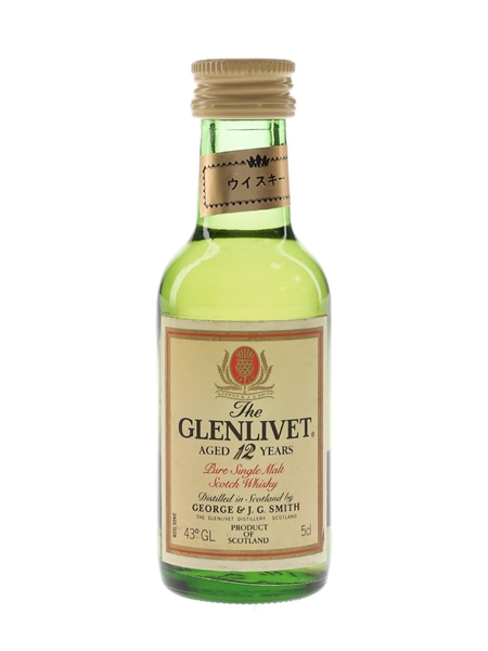 Glenlivet 12 Year Old Bottled 1990s 5cl / 43%