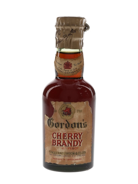 Gordon's Cherry Brandy Spring Cap Bottled 1950s 5cl / 23.4%