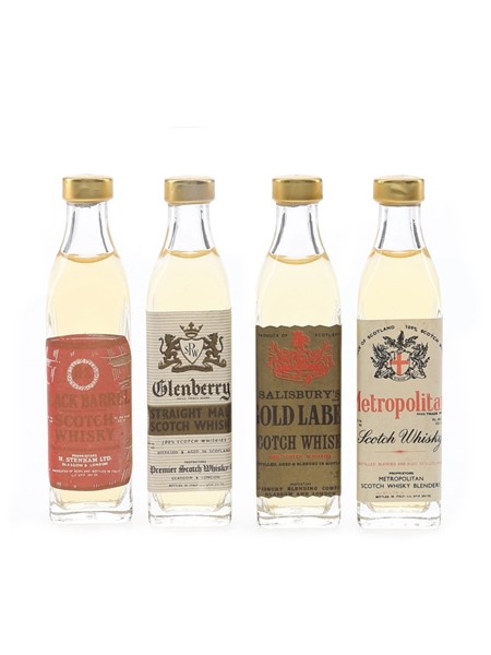 Assorted Blended Scotch Whisky Black Barrel, Glenberry, Metropolitan, Salisbury's 4 x 2cl / 40%