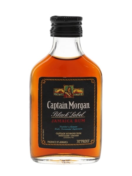 Captain Morgan Black Label Jamaica Rum Bottled 1970s 5cl / 40%