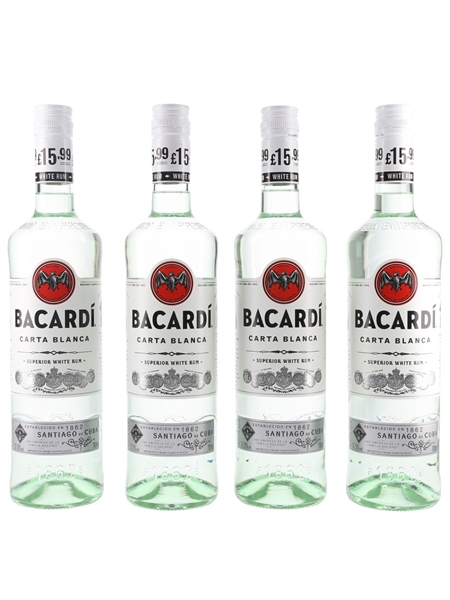 Bacardi Carta Blanca  4 x 70cl / 37.5%