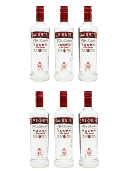 Smirnoff Triple Distilled Ten Times Filtered 6 x 70cl / 37.5%