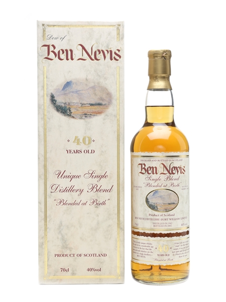 Ben Nevis 40 Year Old Single Blend Blended At Birth 70cl / 40%