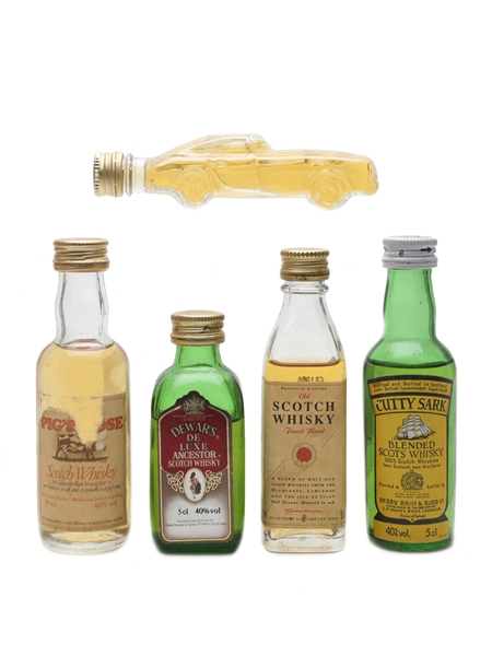 Blended Whisky Miniatures Incl. Cutty Sark & Dewar's Ancestor 5 x 5cl