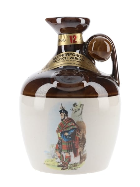 Rutherford's 12 Year Old Ceramic Decanter Bottled 1980s - MacDonald Of Keppoch & Campbell Of Breadalbane 75cl / 40%