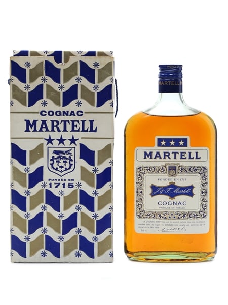 Martell 3 Star Cognac Bottled 1970s 70cl / 40%