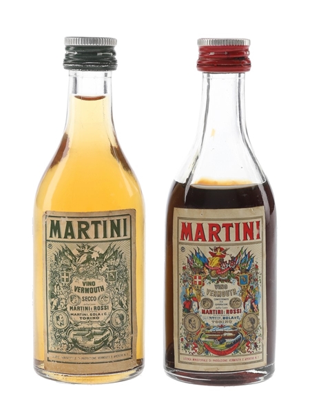 Martini Vermouth Bottled 1970s 2 x 5cl