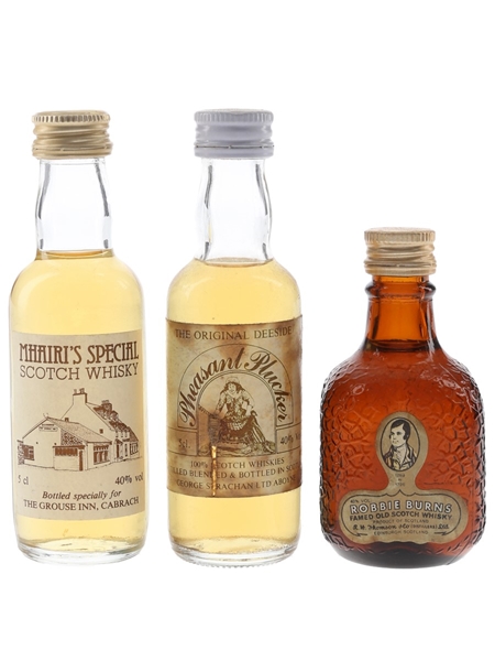 Mhairi's Special, Pheasant Plucker & Robbie Burns Bottled 1980s 3 x 5cl / 40%