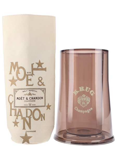 Krug And Moet & Chandon Champagne Bottle Chillers  25cm & 34cm Tall