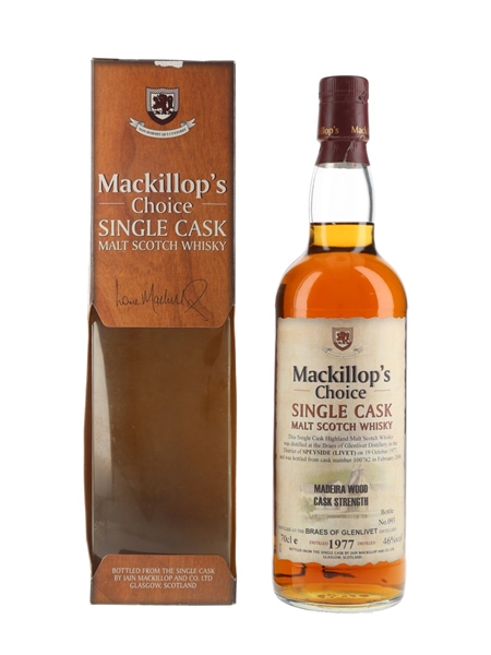 Braes Of Glenlivet 1977 Mackillop's Choice Bottled 2000 70cl / 46%