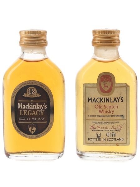 Mackinlay's Legacy 12 Year Old & Old Scotch Bottled 1980s 2 x 5cl / 40%