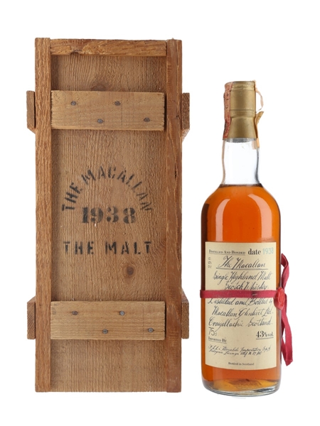 Macallan 1938 Handwritten Label Bottled 1980s - Rinaldi 75cl / 43%