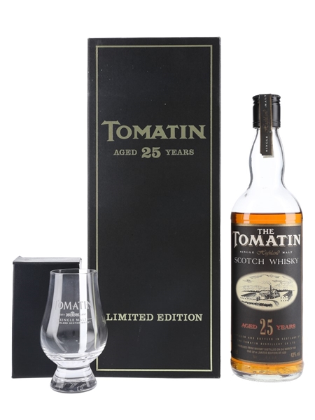 Tomatin 1966 25 Year Old Bottled 1992 - Nosing Glass Set 70cl / 43%