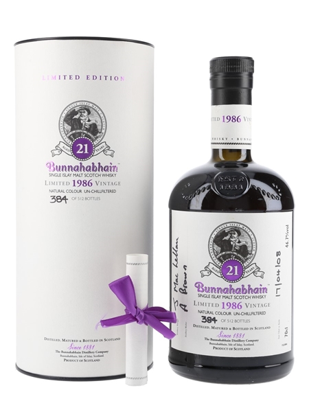 Bunnahabhain 1986 21 Year Old Feis Ile 2008 70cl / 46.7%