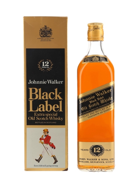 Johnnie Walker Black Label 12 Year Old Bottled 1970s 71cl