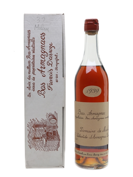 Domaine De Mahu 1939 Bas Armagnac Darroze - Bottled 1985 70cl / 43%