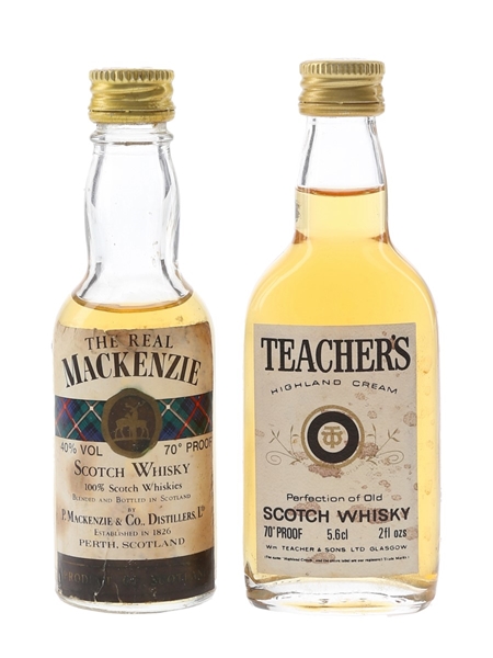 Mackenzie & Teacher's Bottled 1970s 5cl & 5.6cl / 40%