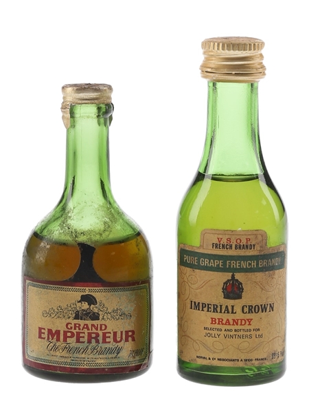 Grand Empereur & Imperial Crown Bottled 1970s 2 x 5cl