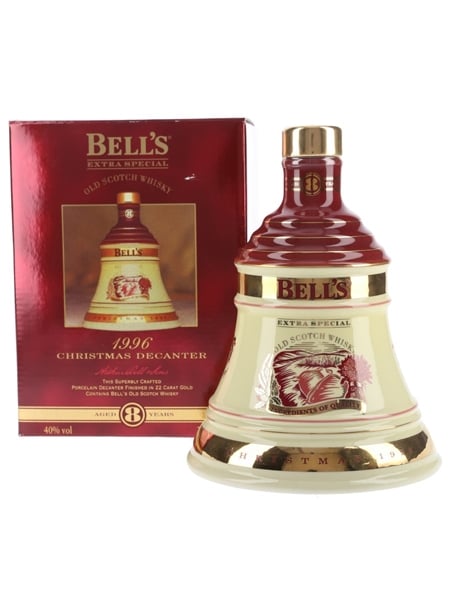 Bell's Christmas 1996 Ceramic Decanter Ingredients Of Quality 70cl / 40%