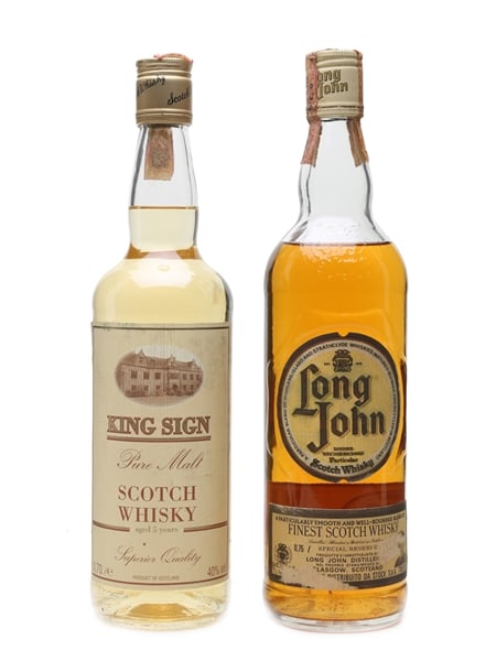 King Sign Pure Malt & Long John Blended Whisky  70cl & 75cl