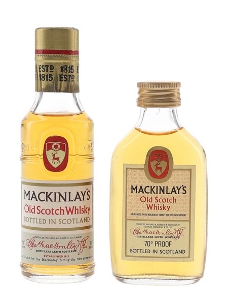 Mackinlay's Old Scotch Whisky Bottled 1960s & 1970s 2 x 5cl / 40%