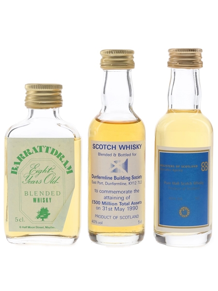 Barrattdram, Dunfermline Building Society & Registers Of Scotland  3 x 5cl / 40%
