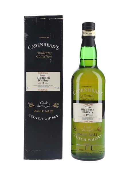 Bladnoch 1980 17 Year Old Bottled 1997 - Cadenhead's 70cl / 57.9%