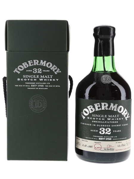 Tobermory 1972 32 Year Old Bottled 2005 70cl / 50.1%